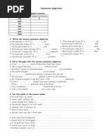 Possessive Adjectives