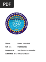 Fa20BEE086 Assignment Computing