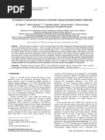 A Review On Pavement Porous Concrete Using Recycled Waste Materials