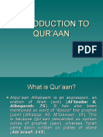 Introduction To Qur'Aan