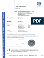 EMC Attestation of Conformity SG60KTL