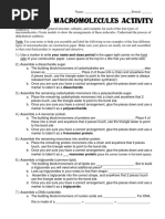 Building Macromolecules Activity - Student Handout - Updated 2020