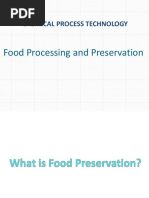 Chemical Process Technology: Food Processing and Preservation