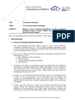 Memo Briefer For GM Re Vitas Katuparan and Punta Tenement