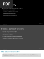 Chapter 7 Business Continuity