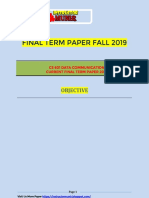 CS601 FALL 2019 Final Term PAPER by INSTRUCTOR MUNIR