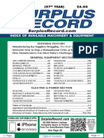 MARCH 2021 Surplus Record Machinery & Equipment Directory