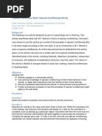 Praise & Punish Your Peers: Operant Conditioning Activity: Background