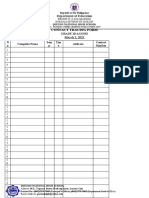 Contact Tracing Form: Department of Education