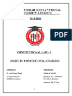 Constitutional Law-I Project (Semester III)