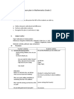 Lesson Plan in Mathematics Grade 2