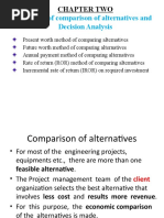 Methods of Comparison of Alternatives and Decision Analysis: Chapter Two