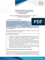 Guía de Actividades y Rúbrica de Evaluación - Unidad 2 - Tarea 2 - Métodos de Integración