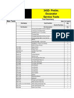 345D-Prelim. Excavator Service Tools: Tool Summary New Tools