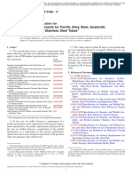 General Requirements For Ferritic Alloy Steel, Austenitic Alloy Steel, and Stainless Steel Tubes