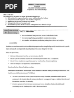 Unit 3. The Act: - Final Coverage ETHICS030 College of Arts and Sciences