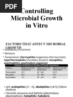 Controlling Microbial Growth in Vitro