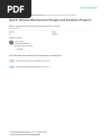 Quick-Return Mechanism Design and Analysis Projects