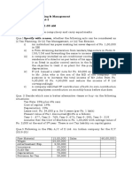 Corporate Tax Planning & Management Mid Term Assessment-1 Maximum Marks: 20 Duration: 9:30 AM-11:00 AM