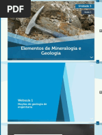 Elementos de Mineralogia e Geologia - Unidade 3 - Seção 1