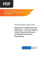 Reporting On Audited Financial Statements - New and Revised Auditor Reporting Standards and Related Conforming Amendments