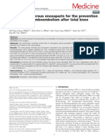 Medicine: Rivaroxaban Versus Enoxaparin For The Prevention of Venous Thromboembolism After Total Knee Arthroplasty