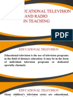 Use of Educational Television and Radio in Teaching