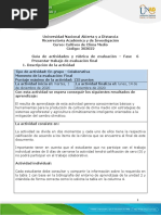 Guía de Actividades y Rúbrica de Evaluación - Fase 6 Presentar Trabajo de Evaluación Final