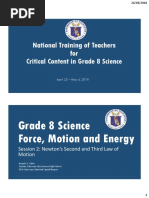 Force and Motion - Session 02 - Newton's Second and Third Law