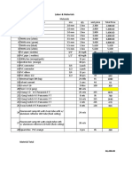 Labor & Materials: Material Total