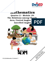 Mathematics: Quarter 2 - Module 19: The Relations Among Chords, Arcs, Central Angles and Inscribed Angles