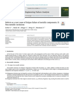 Defects As A Root Cause of Fatigue Failure of Metallic Components. II No..