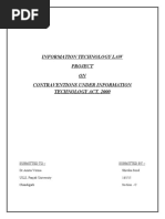 Information Technology Law Project ON Contraventions Under Information Technology Act, 2000