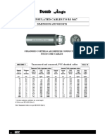 Xlpe Insulated Cables To Bs 5467: Dimensions and Weights