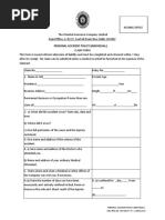 Individual Personal Accident Policy Claim Form