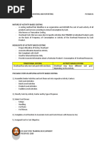 Activity Based Costing