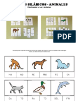 Conciencia Fonologica Puzzles Silabicos Mayusculas Animales