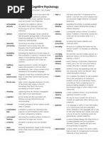 Unit 5 Cognitive Psychology