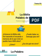 Tema 3. La Biblia Palabra de Dios