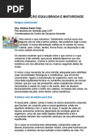 Alimentação Equilibrada e Maturidade - Dra Andrea Dario Frias