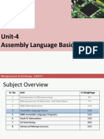 Unit-4 Assembly Language Basics Microprocessor & Interfacing - 3160712