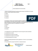 NMAT Physics Practice Questions Set 1