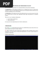 Authentication and Authorization in Laravel