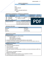 Sesión de Aprendizaje 4° - Mayo