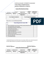 Checklist of Course Folders