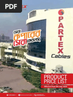 Partex Cables Price List July 2020