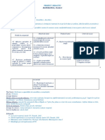 Matematica - Proiect - Didactic, Clasa 1 Aft