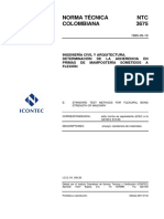 NTC3675 (Ingeniería Civil y Arquitectura. Determinación de La Adherencia en Primas de Mampostería Sometidos A Flexión)