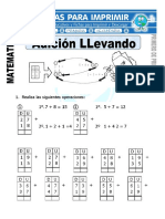 Ficha de Aprendiendo La Adición Llevando para Primero de Primaria