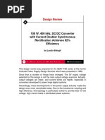 100 W, 400 KHZ, DC/DC Converter With Current Doubler Synchronous Rectification Achieves 92% Efficiency